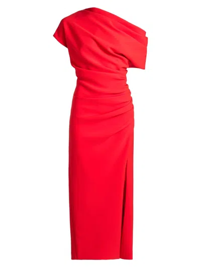 Amsale Women's One-shoulder Cocktail Dress In Red