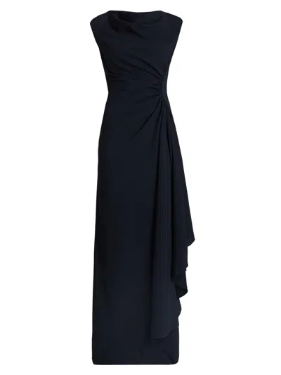 Amsale Women's Pinched Jersey A-line Gown In Blue