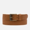 Amsterdam Heritage Ary | Embossed Everyday Leather Belt In Brown