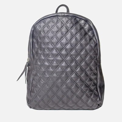 Amsterdam Heritage Bekema | Diamond-patterned Leather Backpack In Blue