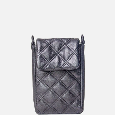 Amsterdam Heritage Beks | Diamond-patterned Leather Phone Bag In Brown