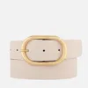 Amsterdam Heritage Daphne Oval Buckle Leather Belt In Pink