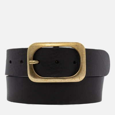 Amsterdam Heritage Jodi | Statement Buckle Classic Leather Belt In Black