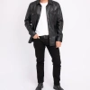 Amsterdam Heritage Krome | Men's Button-down Leather Jacket In Black