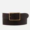 Amsterdam Heritage May | Classic Leather Belt With Rectangular Buckle In Black