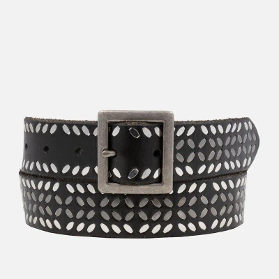 Amsterdam Heritage Naz | Studded Leather Belt In Black