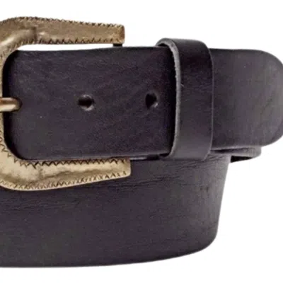 Amsterdam Heritage Nikai Leather Belt In Black