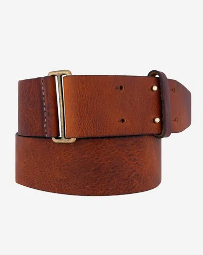 Amsterdam Heritage Vera Wide Waisted Belt In Cognac In Green