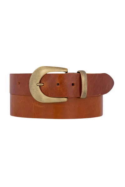 Amsterdam Heritage Women's Andrea Leather Belt In Camel In Brown