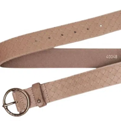 Amsterdam Heritage Zoya Braided Leather Belt In Pink