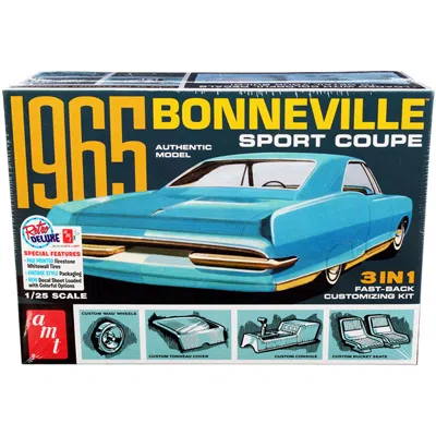 AMT 1-25 SCALE SKILL 2 MODEL KIT - 1965 PONTIAC BONNEVILLE SPORT COUPE 3-IN-1 KIT - MODEL CAR