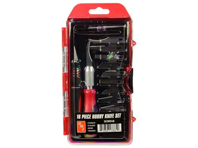 Amt 16 Piece Hobby Knife Set (skill 3) For Model Kits By  In Red