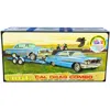 Amt Skill 2 Model Kit "ford Cal Drag Team" Ford Galaxie With Ford Falcon Funny Car And Trailer Set Of 3