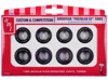 Amt Model Kit "goodyear Polyglas Gt" Tires Set Of 8 Pieces For 1/25 Scale Models By  In Gray