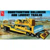 Amt Plastic Lowboy Trailer & Bulldozer Combo Model Kit