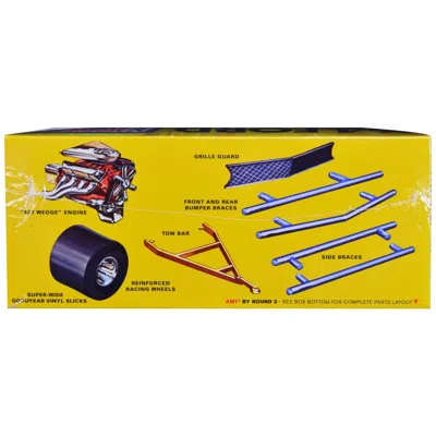 Amt Skill 2 1964 Ford Galaxie Modified Stocker 1-25 Scale Model Kit In Yellow