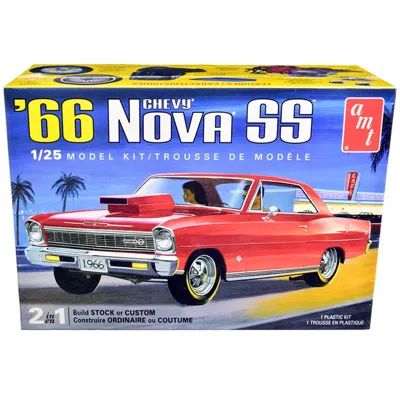 Amt Skill 2 Model 1966 Chevrolet Nova Ss 2-in-1 Kit For 1 By 25 Scale Model