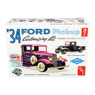Amt Skill 2 Model Kit 1934 Ford Pickup Truck 3 In 1 Kit Trophy Series 1 By 25 Scale Model In Purple