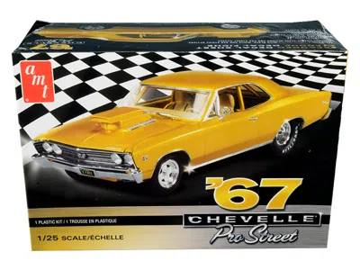 Amt Skill 2 Model Kit 1967 Chevrolet Chevelle Pro Street 1/25 Scale Model By  In Yellow