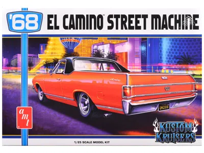 Amt Skill 2 Model Kit 1968 Chevrolet El Camino Street Machine 1/25 Scale Model By  In Red