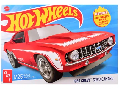 Amt Skill 2 Model Kit 1969 Chevrolet Copo Camaro "hot Wheels" 1/25 Scale Model By  In Red