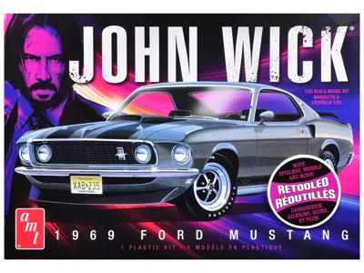 Amt Skill 2 Model Kit 1969 Ford Mustang "john Wick" (2014) Movie 1/25 Plastic Model By  In Purple