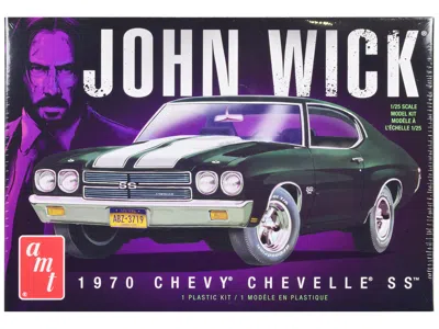Amt Skill 2 Model Kit 1970 Chevrolet Chevelle Ss "john Wick" (2014) Movie 1/25 Scale Model By  In Green