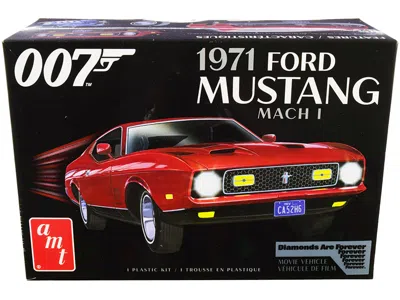 Amt Skill 2 Model Kit 1971 Ford Mustang Mach 1 (james Bond 007) "diamonds Are Forever" (1971) Movie 1/25 In Black
