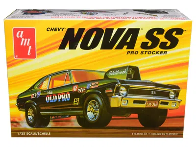 Amt Skill 2 Model Kit 1972 Chevrolet Nova Ss "pro Stocker" 1/25 Scale Model By  In Green