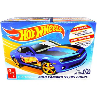 Amt Skill 2 Model Kit 2010 Chevrolet Camaro Ss-rs Coupe Hot Wheels 1-25 Scale Model Car In Blue