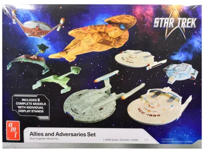 Amt Skill 2 Model Kit Allies And Adversaries Space Ship Set "star Trek" Franchise 1/2500 Scale Model By In Multi