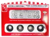 Amt Skill 2 Model Kit "spokes 'n Stripes" Wheels And Tires Set Of 4 Pieces 1/25 Scale Model By