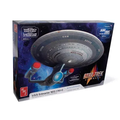 Amt Skill 2 Model Kit U. S.s. Enterprise Ncc-1701-c Space Ship Star Trek The Next Generation 1987 Tv Ser In Blue