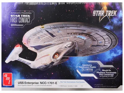 Amt Skill 2 Model Kit U. S.s. Enterprise Ncc-1701-e Space Ship "star Trek: First Contact" (1996) Movie 1 In Animal Print