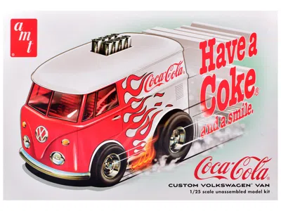Amt Skill 2 Model Kit Volkswagen Van Show Rod "coca-cola" 1/25 Scale Model By