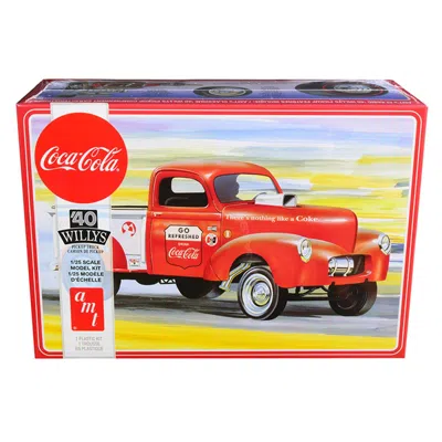 Amt Skill 3 Model Kit 1940 Willys Gasser Pickup Truck Coca-cola 1 By 25 Scale Model