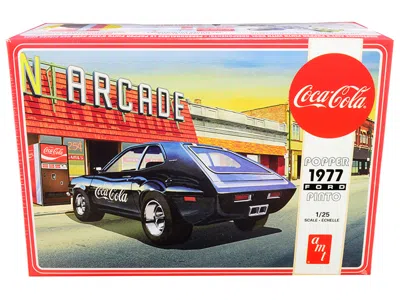 Amt Skill 3 Model Kit 1977 Ford Pinto "popper" With Vending Machine "coca-cola" 2 In 1 Kit 1/25 Scale Mo In Blue