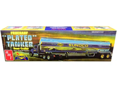 Amt Skill 3 Model Kit Fruehauf Plated Tanker Semi-trailer "sunoco" 1/25 Scale Model By  In Multi