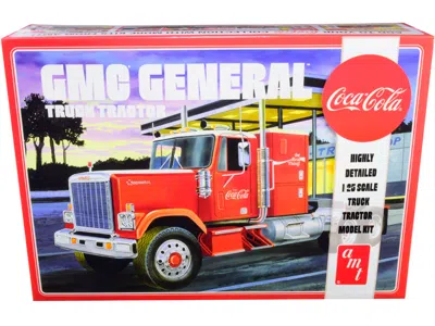 Amt Skill 3 Model Kit Gmc General Truck Tractor "coca-cola" 1/25 Scale Model By  In Red