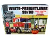 AMT SKILL 3 MODEL KIT WHITE FREIGHTLINER SD/DD TRUCK TRACTOR 2-IN-1 KIT WITH DISPLAY BASE "75TH FREIGHTL