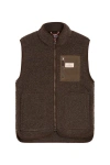 Amundsen Heroes Wool Fleece Vest Womens In Brown