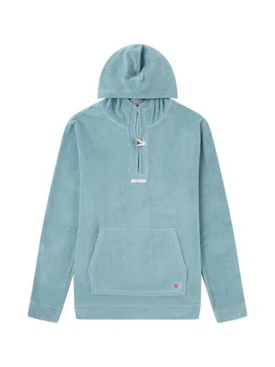 Amundsen Men's Comfy Cord Hoodie In Aqua In Blue
