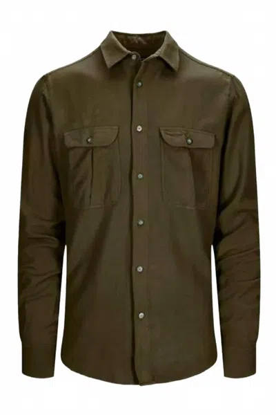 Amundsen Men's Flannel Shirt In Hunter Green