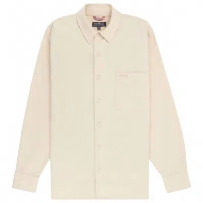 Amundsen Men's Framheim Flannel Shirt In Oatmeal In White