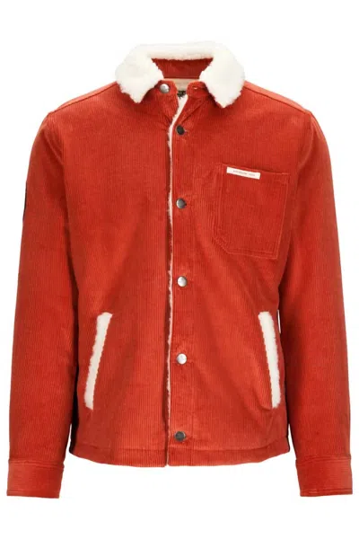 Amundsen Men's Harvester Overshirt In Burnt Red In Orange