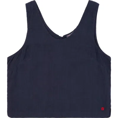 Amundsen Safari Linen Top Womens In Blue
