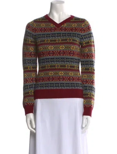 Pre-owned Amundsen Sports Merino Wool Striped Sweater In Multi