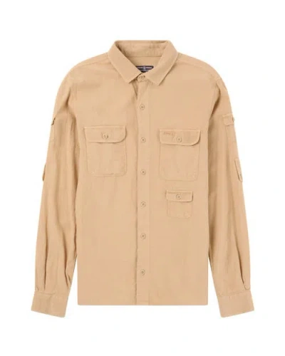 Amundsen Traveller's Linen Shirt Mens In Neutral