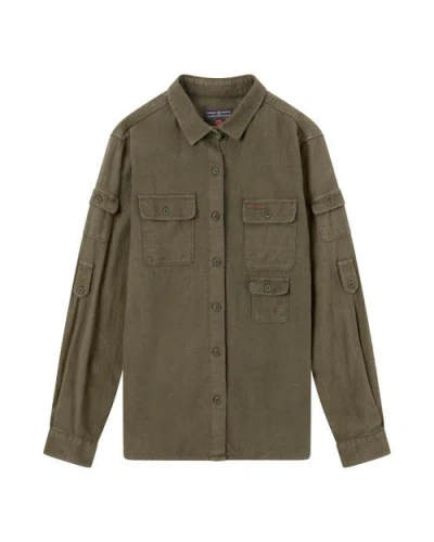 Amundsen Traveller's Linen Shirt Womens In Green