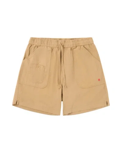Amundsen Traveller's Linen Shorts Mens In Brown